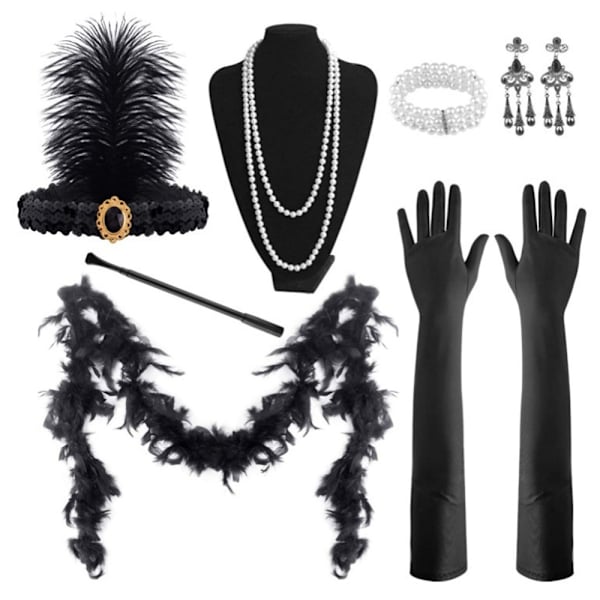 1920-tals Great Gatsby Tillbehör Set för Kvinnor Kostym Huvudband