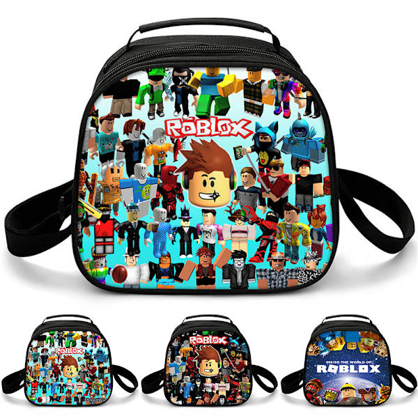 Lasten lounaslaukku Roblox 3D-hahmo eristetty pakkaus kantolaukku C
