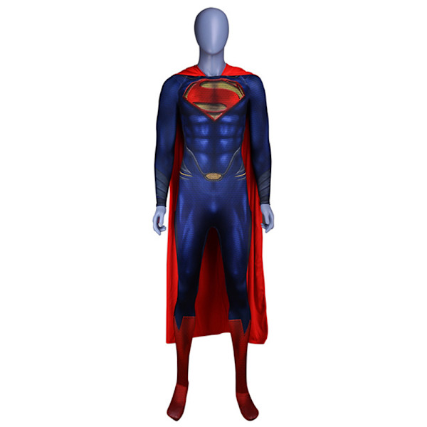 Kostym Cosplay Herrar Superman Superhjälte rollspel jumpsuit L