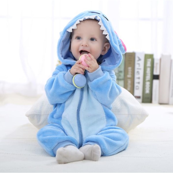 Baby Animal Hooded Romper Jumpsuit Bodysuit Kläder Vinterkläder B 70cm