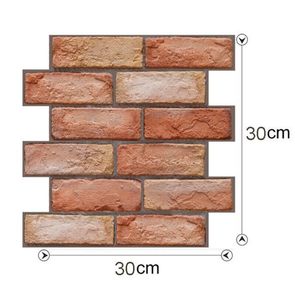 10 st 3D Mosaik Väggdekaler Självhäftande Tapet Heminredning 10 PCS