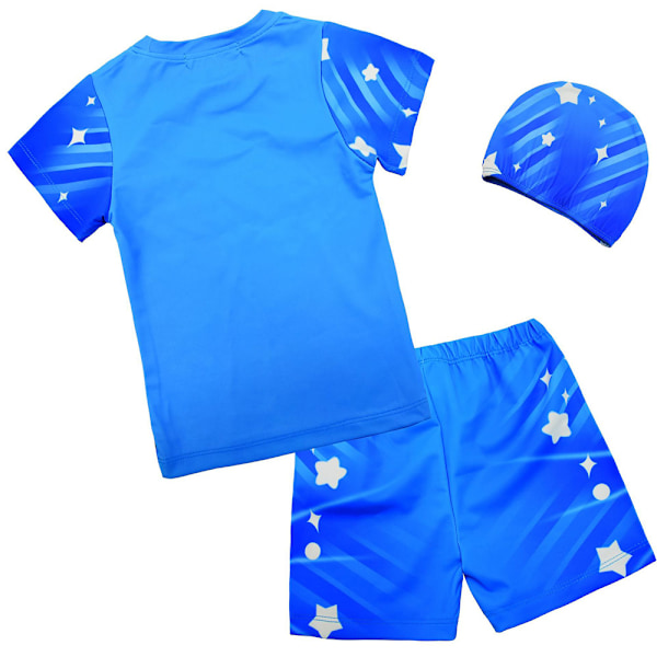 Rainbow Friends Barnkläder för Barn 3-pack Toppar Shorts med Badmössa 120cm