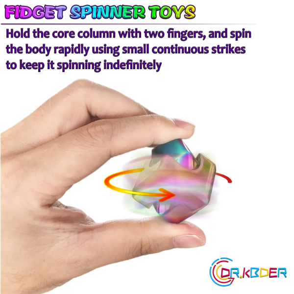 Fidget Legetøj Fidget Cube Børn Metal Fidgets Spinner Skrivebordslegetøj Gave silvery