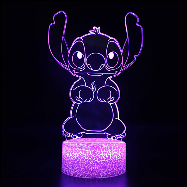 LED Sengelampe med Touch-funktion Stitch Natlampe Børnegave B