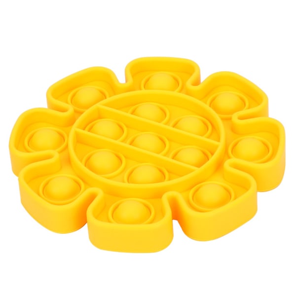Pop It Fidget Toy-Flera färger Stress Sensory Toy Kid Game yellow-flowers