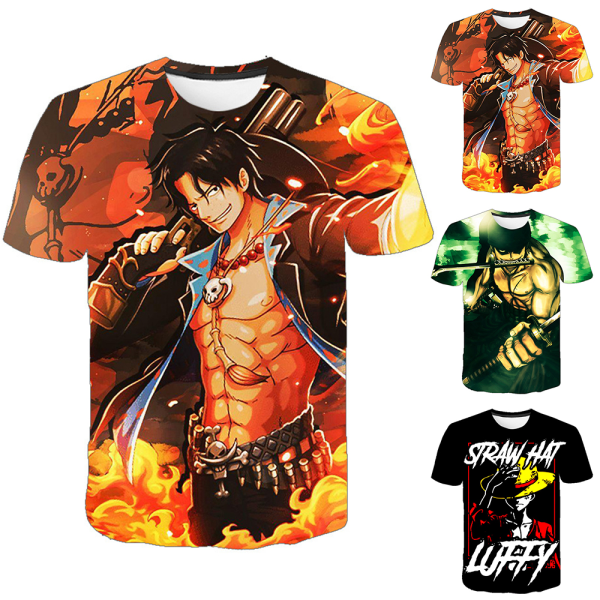 Son Goku T-shirt Pojke Anime Dragon Ball Z T-shirt Tecknad Toppar T-shirt Barn Pojkar T-shirts Barnkläder Kortärmad sommartopp C 130cm