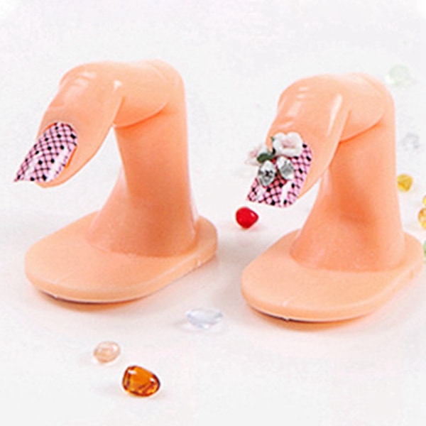 6 st Fake Övningsfingrar Displaymodell Hand Akryl Gel Have Naglar 6pcs
