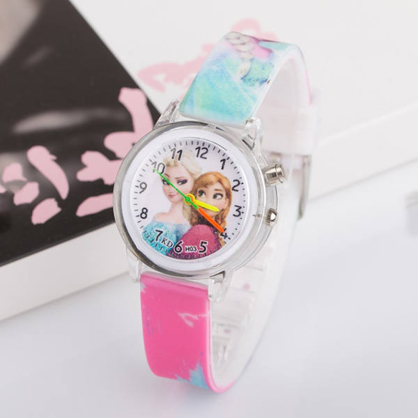 Barnens Frozen Luminous Armbandsur Smartwatch Mode rose red