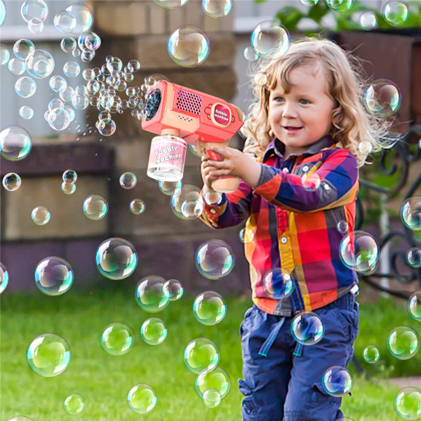 Bubbelmaskin för barn sommarleksakspresent till födelsedagsfest red