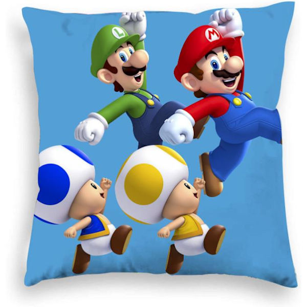 Super Mario Kuddfodral Dekorationskudde Hem Soffa Säng Barnrum Dekoration #1 45*45cm