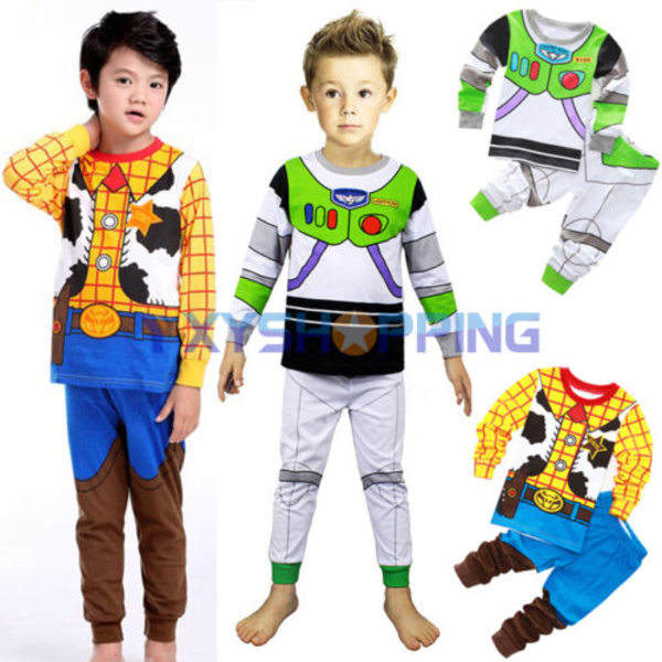 Kids Boys Story Buzz Lightyear och Woody Pyjamas Underkläder Set Buzz Lightyear 110cm