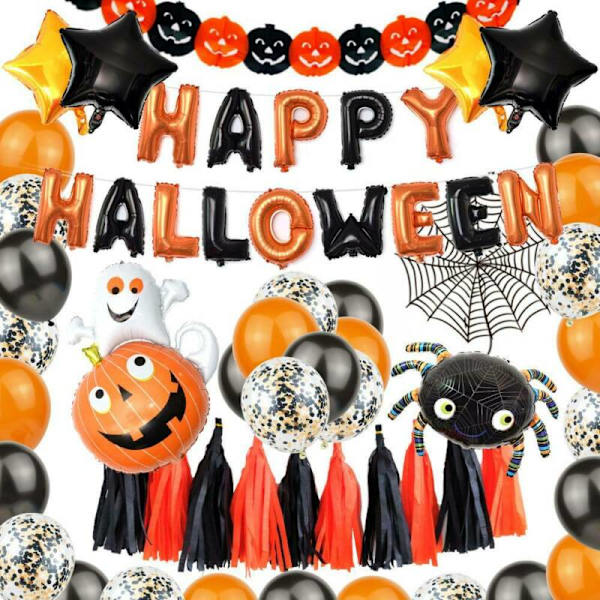 HYVÄÄ HALLOWEENIA Alumiinifolioilmapallo Syntymäpäiväjuhlat Balloon