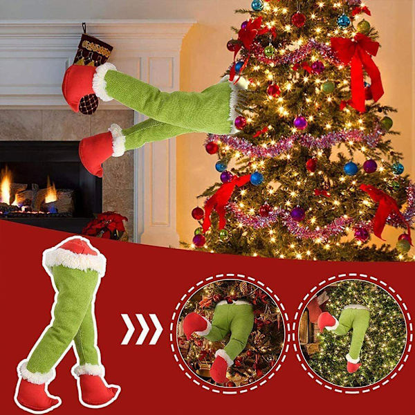 Grinch Julben Plush Doll Julgran Krans Dekoration Present