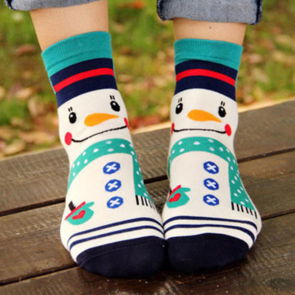 2/4/6 STK Juledekorasjon Mote Fest Tegneserie Sokker snowman 6pcs