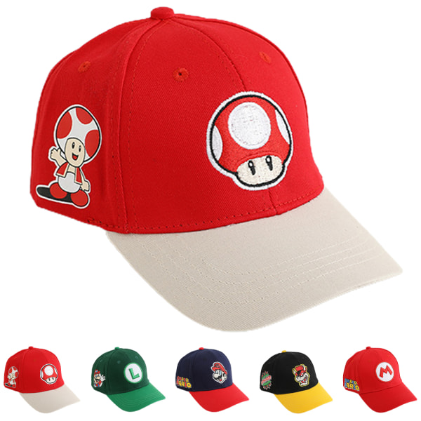 Barn Super Mario Bros Justerbara Basebollkepsar Mario Luigi Cosplayhatt #2