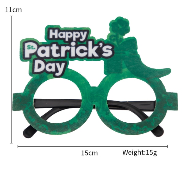 Patrick's Day Glasögon Irish Shamrock Leprechaun Glasögon Favor J