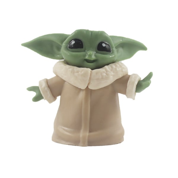 6XMini Mandalorian Baby Yoda Figur Topp Leksaker Bil Dekoration Present