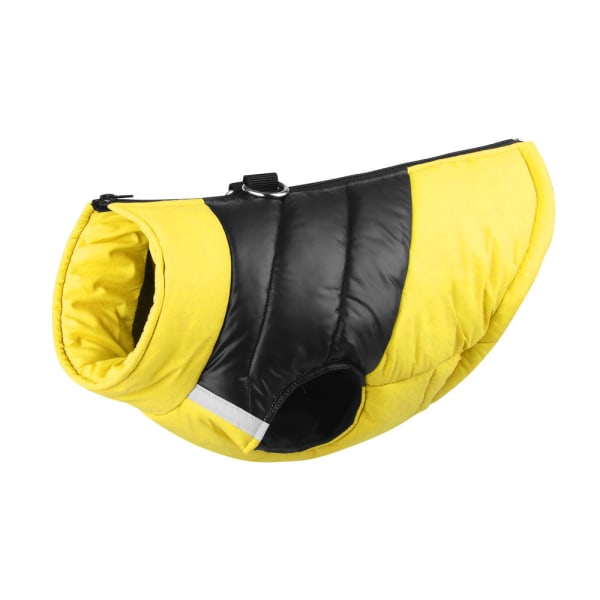 Vattentät, varma hundkläder, skyddsjacka för vinterhusdjur yellow 2XL