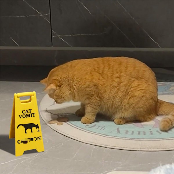 Kattkräks Skylt, Hundkräks Skylt, Rolig Katt Skyltar Dekoration, Trädgård Varnings Skylt \"Kattkräks Skylt\", Rolig & Söt Nyhet Katt/Hund Kräks Skylt för Husdjursägare Dog