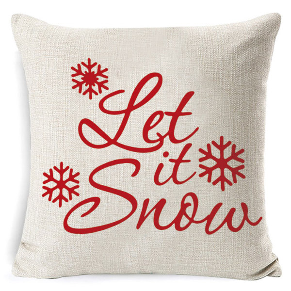 18 tum Jultomte Kuddfodral Mjuk Dekoration Snöflinga Snö D