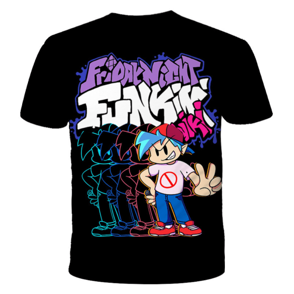 Barn Pojkar Flick T-shirt Friday Night Funkin Game 3D Print Toppar Casual Loose Tee C 160cm