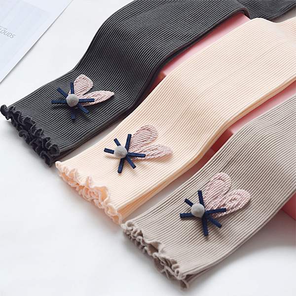 Lasten tyttöjen sarjakuva pystysuorat leggingsit mukavat housut pink 100cm