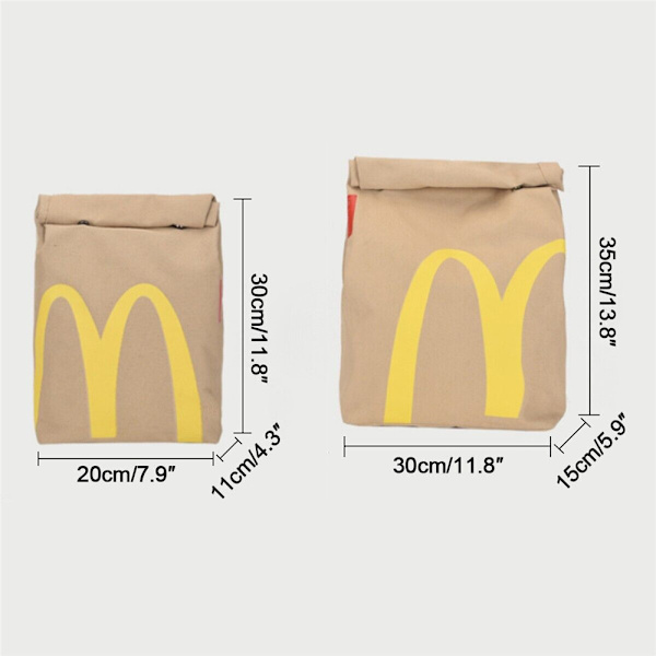 Realist McDonalds Ryggsäck/Messenger Väska - Snabbmatspresenter Fick Sida Single shoulder