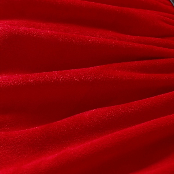 Julkläder för småbarn, flicka, julklänning, röd, långärmad, sammet, tomteklänning, prinsessfestklänning med pannband Red 18-24M