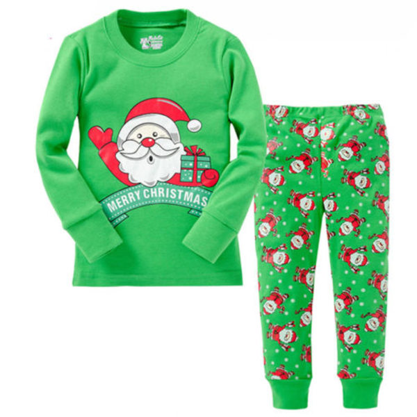 Julklappar för pojkar och flickor, långärmade pyjamasöverdelar och byxor, pyjamasset, nattkläder E 90cm