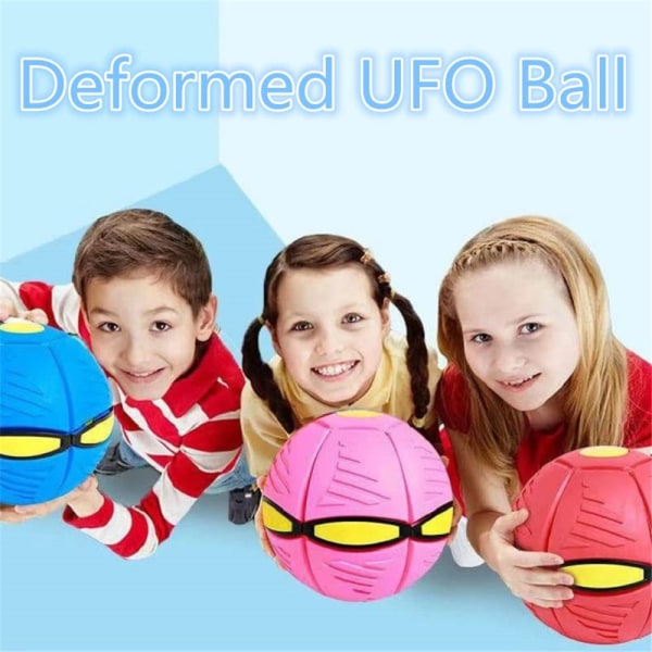 Flying Saucer Ball Frisbee Deformation Deformation Light For Kid Blue