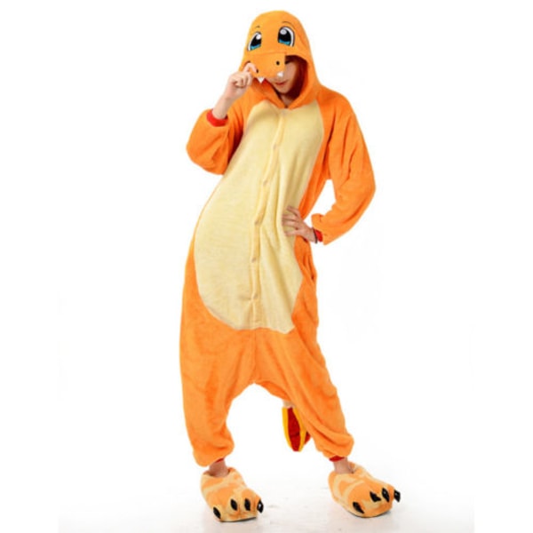 Animal Pyjamas Barn Vuxen Söt Cartoon Huv Cosplay Nattkläder Little Fire Dragon