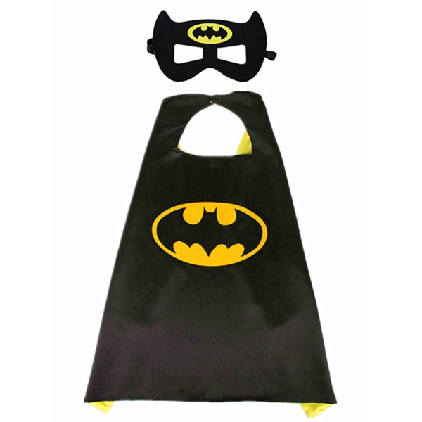 Superhjälte Kappor Set Lång Kappa Mask för Barn Halloween Leksakspresenter H