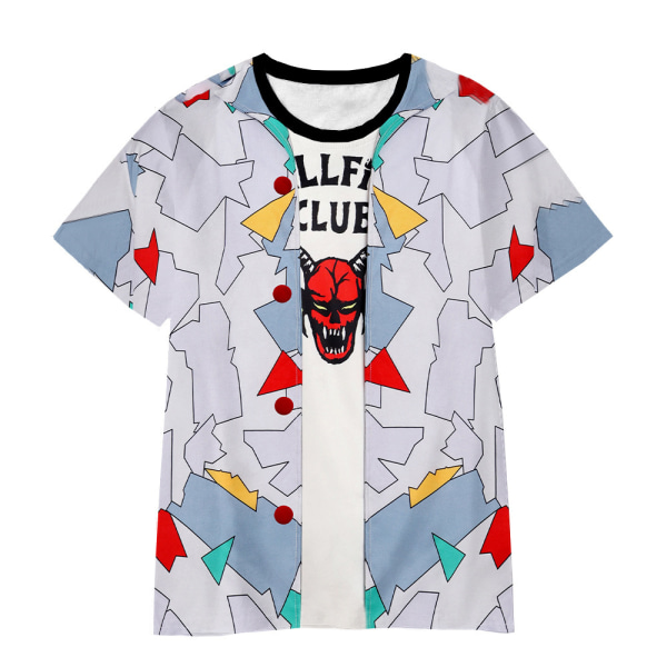 Stranger Things 4 Hellfire Club T-shirt Cosplay Halloween blus 120cm