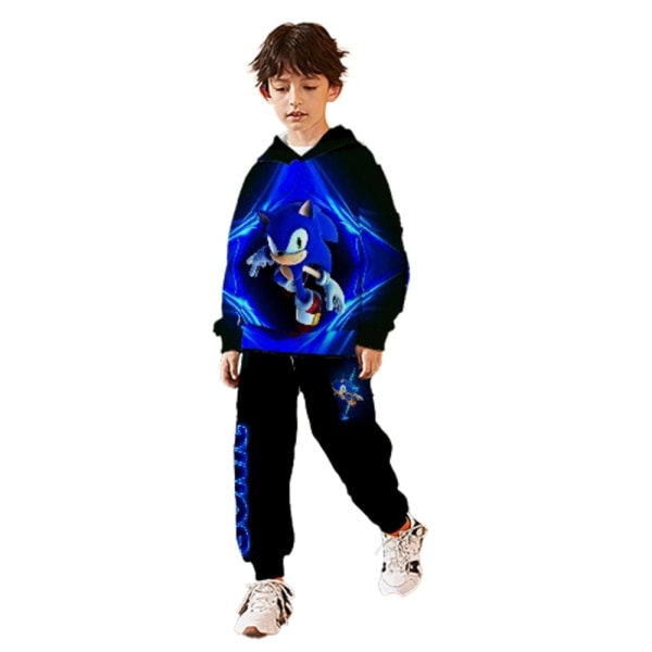 Sonic Hedgehog Kids Hoodie+Pants Träningsoverall Sport Julklapp 150cm