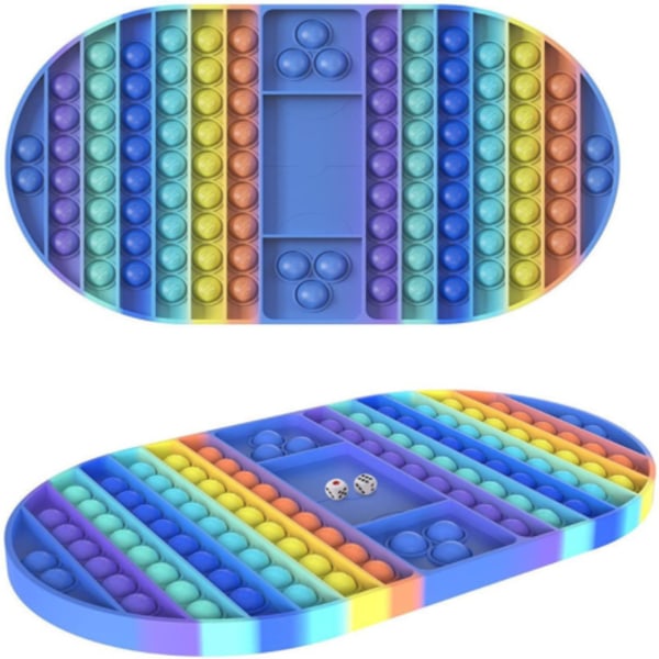 Push Pop It Fidget Toy Rainbow Schackbräde Bubble Sensory Toys Mulit