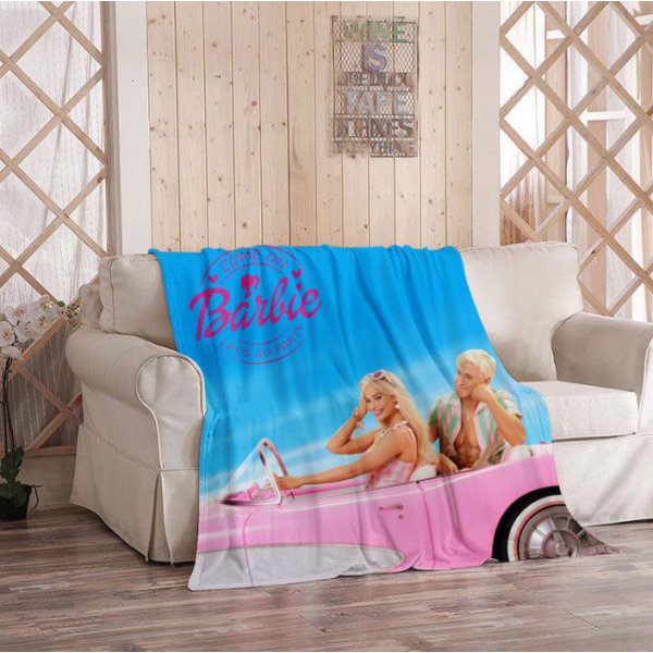 Barbie Movies Blanket 3D Printed Warm Blanket Present för spelfantaster A 150*200cm