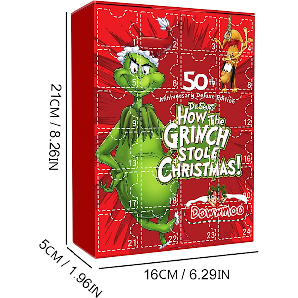 Julkalender med Grinch - Blind Box med Julklappar för Barn