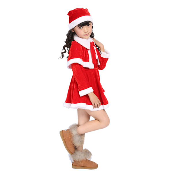 Jultomte Elfdräkt Unisex Barnkläder Klä Upp Hjälpare Outfit Present 2-12 År Girls 120cm