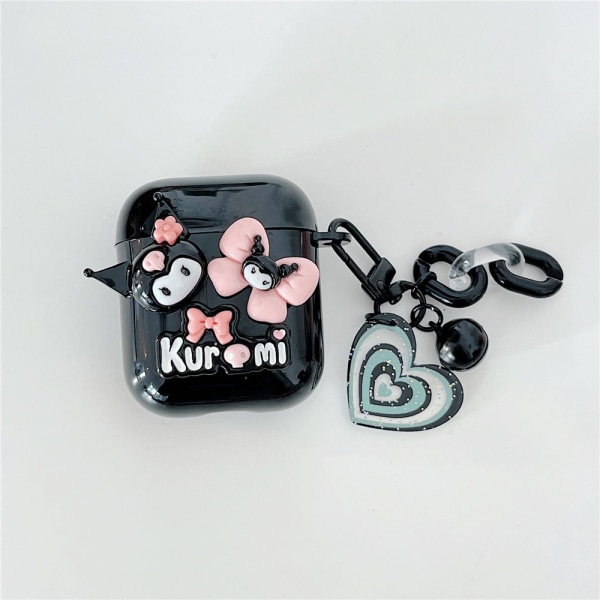 Kuromi Cartoon Airpods cover för AirPods 1/2 3 Pro, Stötsäkert skyddande 3rd generation