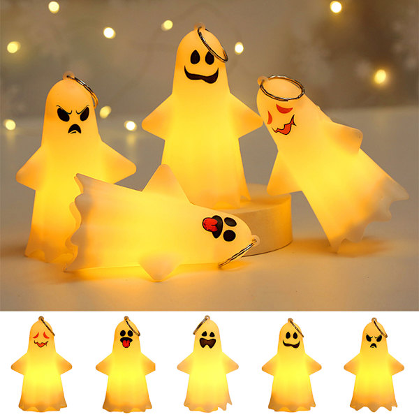 Halloween Spøgelseslys LED Natlampe Dekorationsrekvisitter Gave C