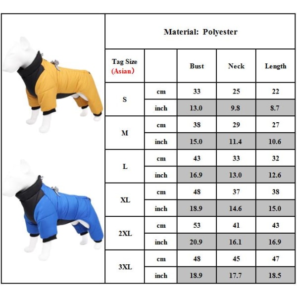 Vinterhundväst Kläder Valp Varm Vadderad Jacka Ytterkläder grey XL