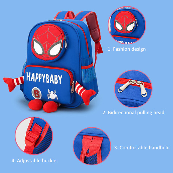 Marvel Spiderman Ryggsäck Travel School Laptop Ryggsäck för barn sky blue