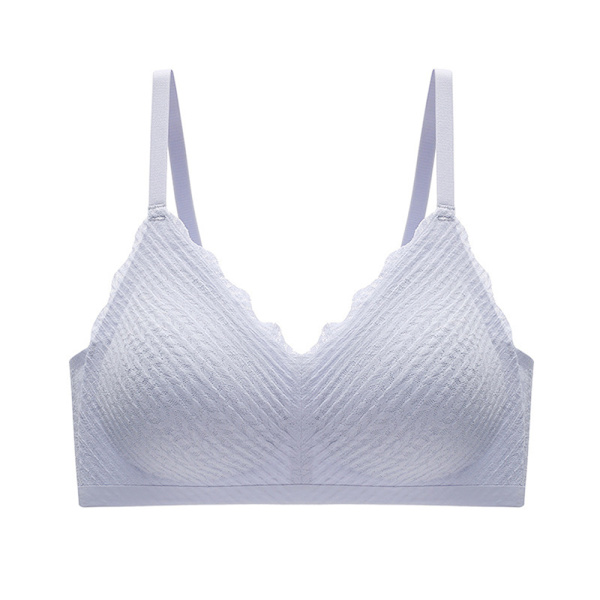 Dame Sømløs Komfortabel BH Behagelig Shapeware Sports Stretch Crop Support Toppe Light blue 2XL