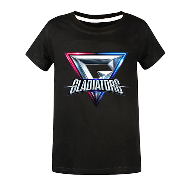 GLADIATORS Pojkar T-shirt Sommar T-shirt Topp Barn Kortärmad Black 130cm