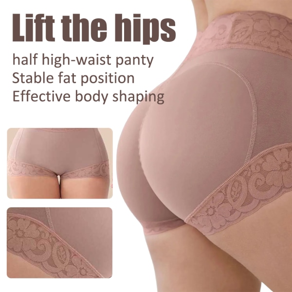 Dam Butt Lifter Falska Rumpa Höft Osynlig Kontrolltrosor Shapewear Skin L