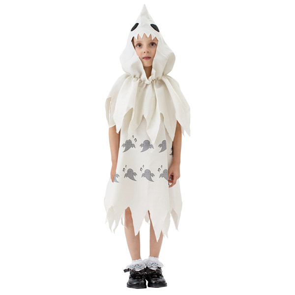 Lapsen aaveasu Cosplay-asu Halloween-karnevaalimekko white M