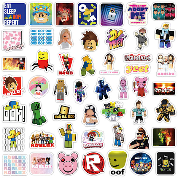 50 stk. Roblox Graffiti-klistremerker Dekorasjoner Trillekoffert Notebook Kopp-klistremerker Spill 50PCS