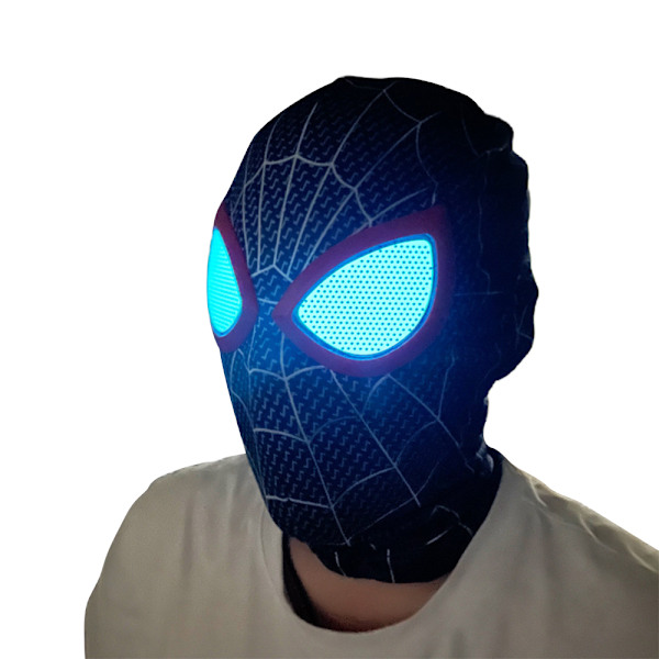 Halloween-mask Spider-man huvudbonad barn Cosplay-mask ögon lysande mask B