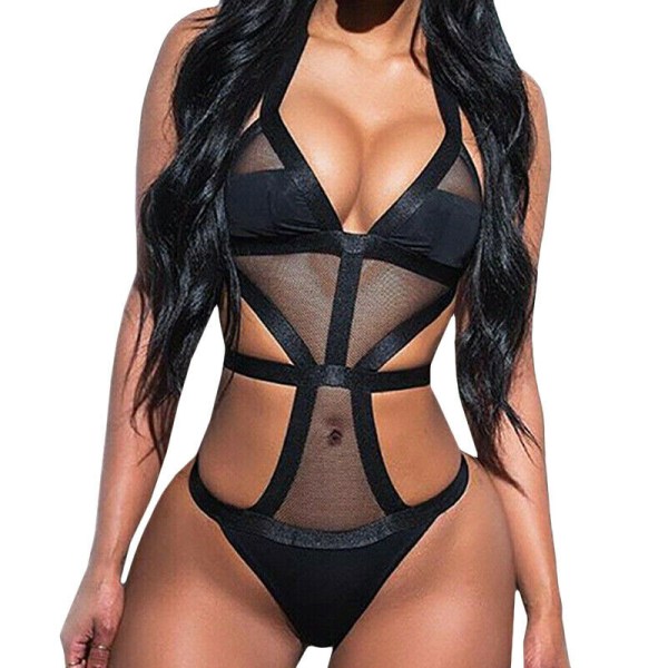 Nya sexiga damunderkläder Bodysuit Underkläder Nattkläder Nattkläder black 3XL