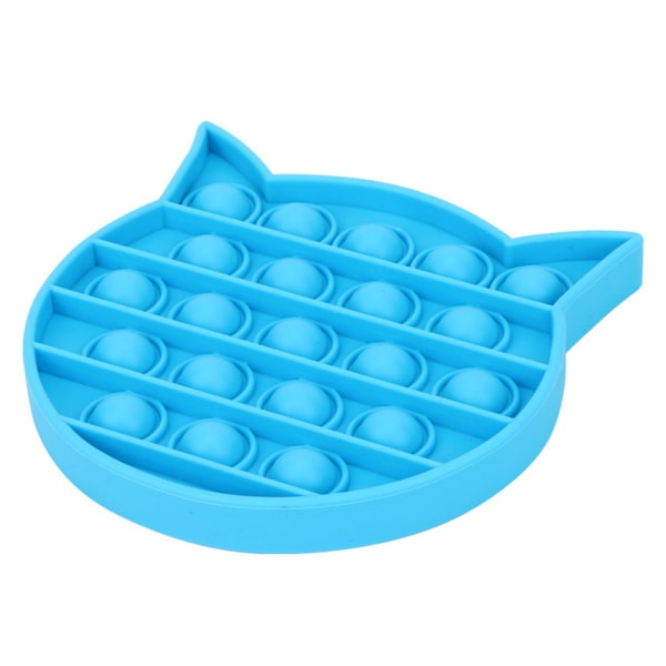 Pop It Fidget Toy-Flera färger Stress Sensory Toy Kid Game blue-cat head